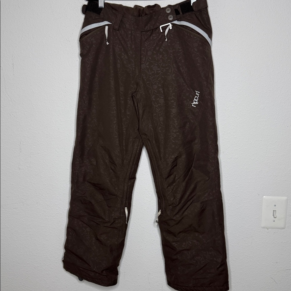 Rip Curl Brown Snow pants Colorful Graphic size Medium